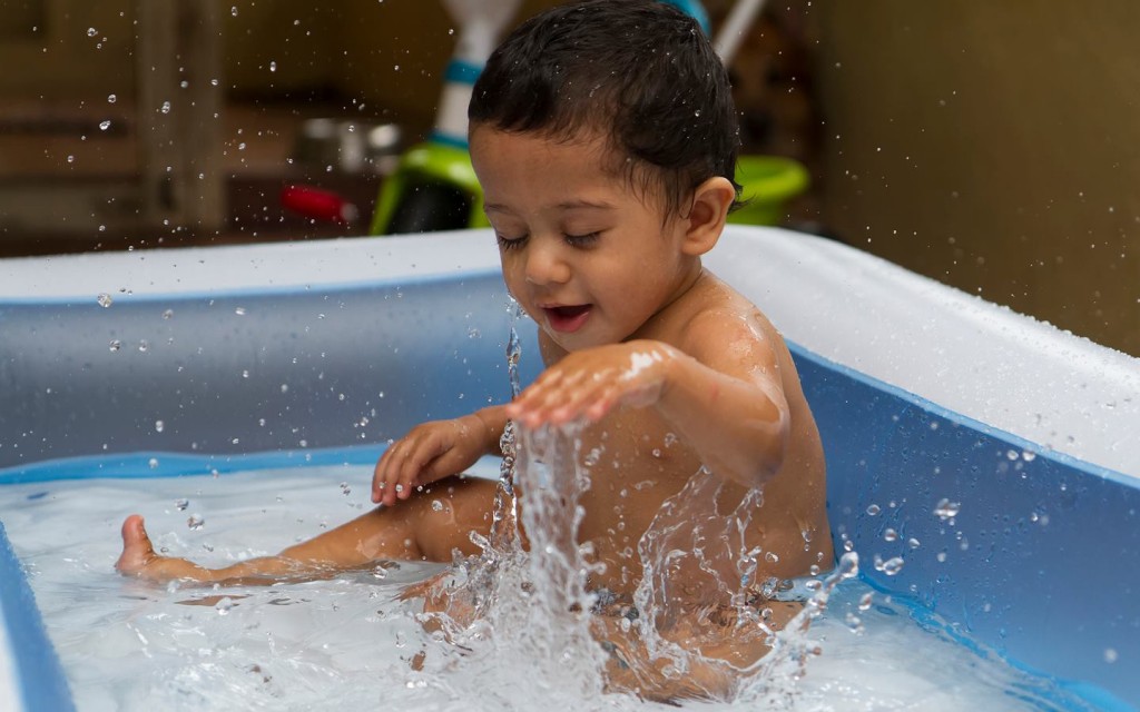 In the pool 